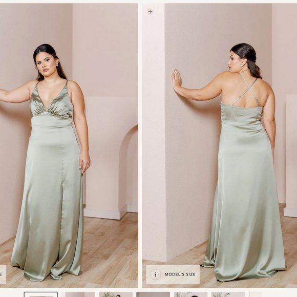 Revelry Carmen Size 8 Petite Length in Silver Sage - Picture 1 of 1